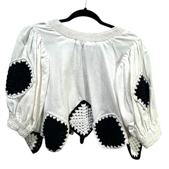 Anthropologie Linen Tie Top - Picture 2 of 2